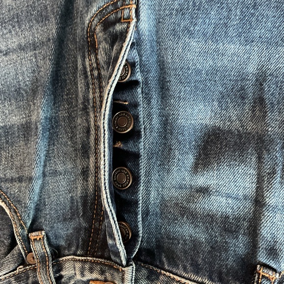 EUC-KanCan button fly distressed bootcut - Picture 3 of 8